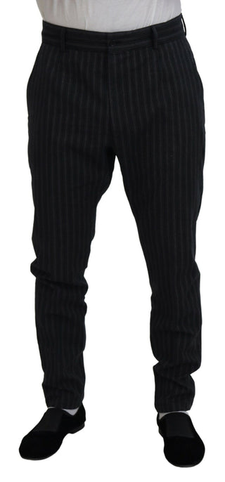 Pantalones de vestir chinos a rayas gris oscuro