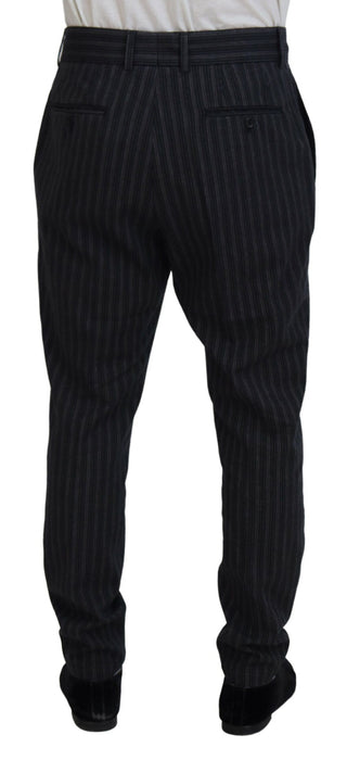 Pantalones de vestir chinos a rayas gris oscuro