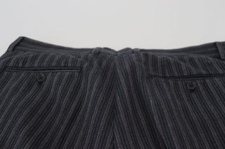 Pantalones de vestir chinos a rayas gris oscuro