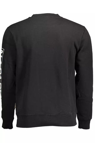 Schwarzer Baumwollpullover