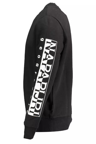 Schwarzer Baumwollpullover