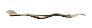 Broche de serpiente con cristales y latón plateado