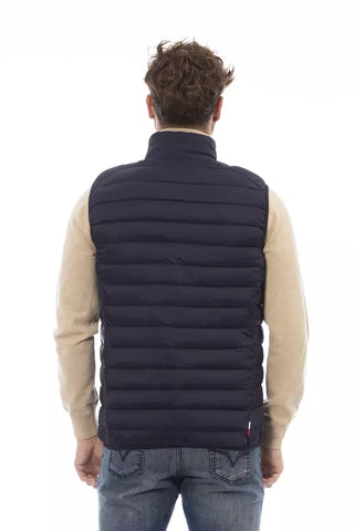 Blaue ärmellose Polyamidjacke