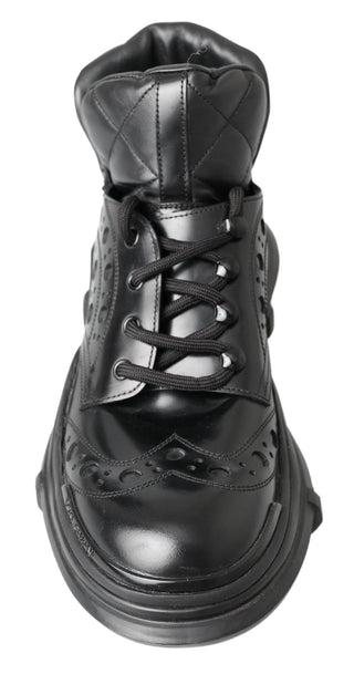Schwarze Stiefeletten aus Leder für die Freizeit