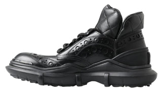 Schwarze Stiefeletten aus Leder für die Freizeit