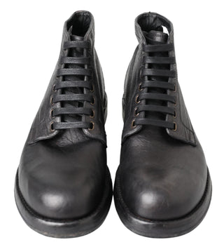 Botas Perugino negras de cuero de caballo