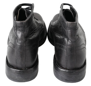 Botas Perugino negras de cuero de caballo
