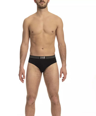 Paquete triple de ropa interior de algodón negro para hombre
