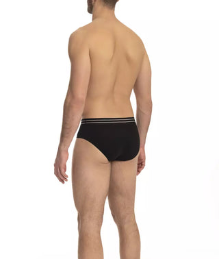 Paquete triple de ropa interior de algodón negro para hombre