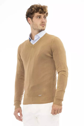 Beigefarbener Herrenpullover aus Modal