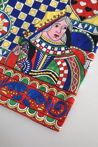 Bunt bedruckte Langarmbluse