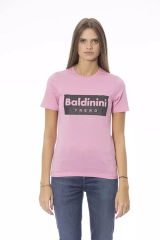 Camiseta multicolor de algodón para mujer