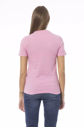 Camiseta multicolor de algodón para mujer