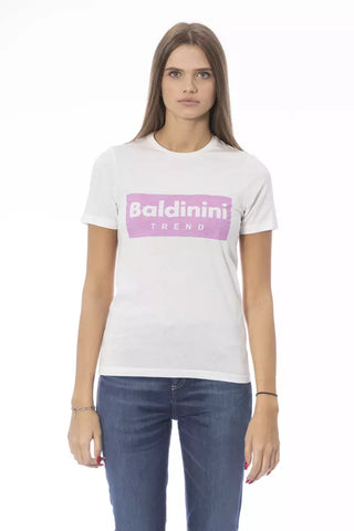 Weißes Baumwoll-T-Shirt