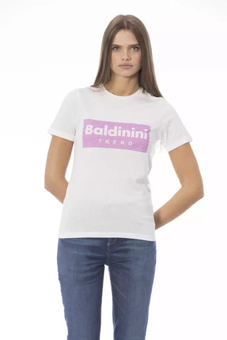 Weißes Baumwoll-T-Shirt