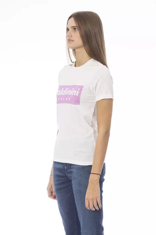 Weißes Baumwoll-T-Shirt
