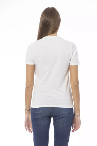 Weißes Baumwoll-T-Shirt