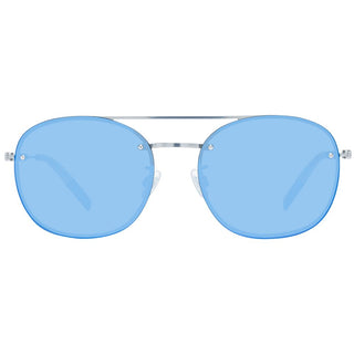 Blaue Sonnenbrille aus Metall und Kunststoff