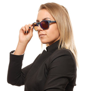 Blaue Plastiksonnenbrille
