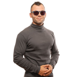 Blaue Plastiksonnenbrille