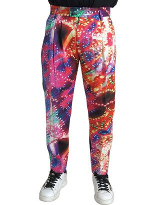 Pantalones de lino para hombre multicolor con estampado