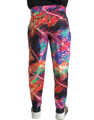 Pantalones de lino para hombre multicolor con estampado