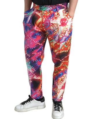 Pantalones de lino para hombre multicolor con estampado