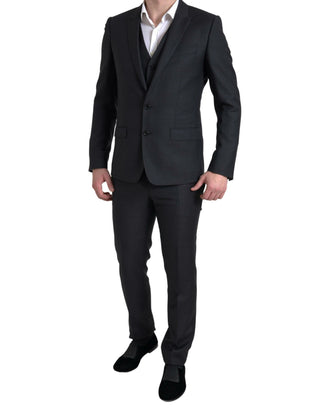 Dark Gray 3 Piece Single Breasted MARTINI Suit