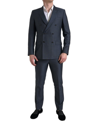 Traje MARTINI azul de 2 piezas y doble botonadura