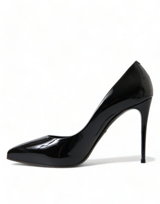 Schwarze Lackleder Pumps High Heels Schuhe