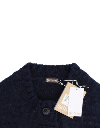 Blauer, bauchfreier Cardigan