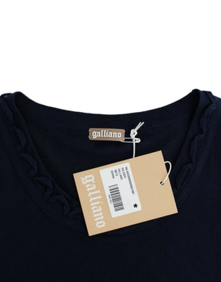 Blaues Baumwoll-Jerseykleid