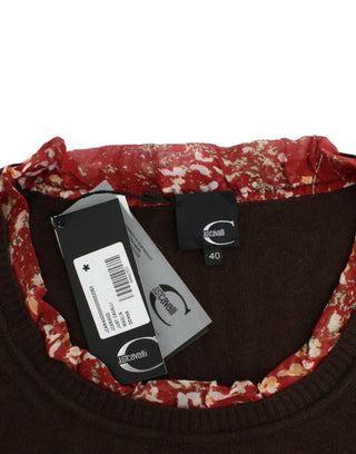 Brauner Rundhals-Pullover