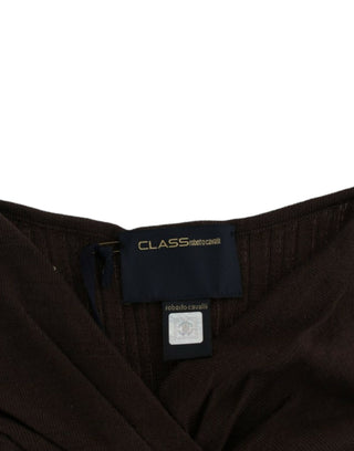 Brauner Strickpullover aus Wolle