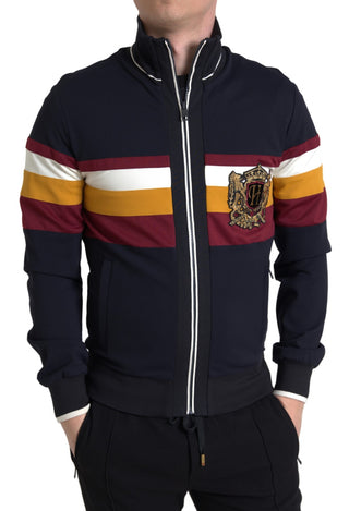 Blauer Strickjacke Heraldik Full Zip Pullover