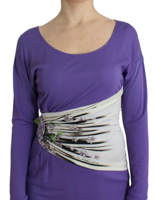 Lila langärmeliges Kleid