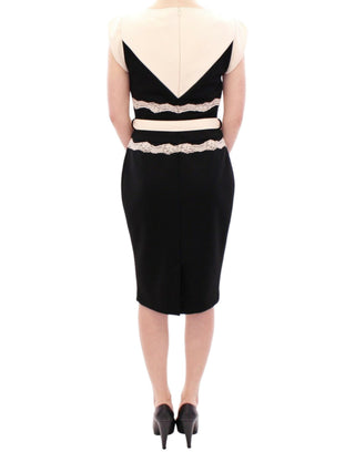 Vestido lápiz de encaje negro