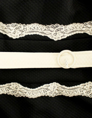 Vestido lápiz de encaje negro