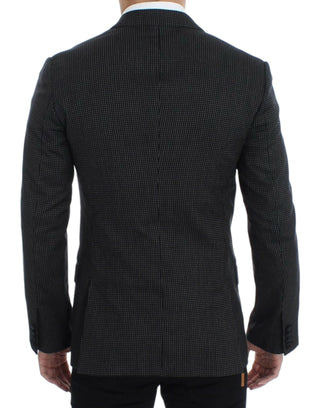 Dark Gray Wool Silk Slim MARTINI Jacket Blazer