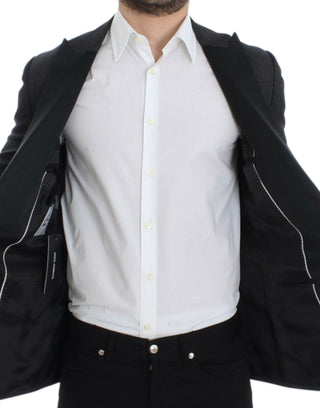 Dark Gray Wool Silk Slim MARTINI Jacket Blazer