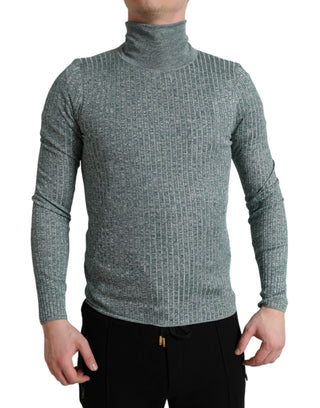 Jersey verde de poliéster con cuello alto  