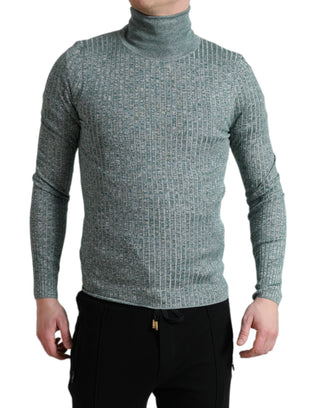 Jersey verde de poliéster con cuello alto  