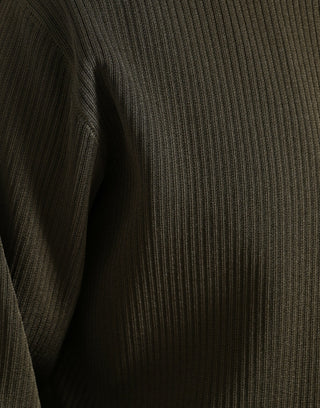 Green Viscose Crew Neck Men Pullover Sweater
