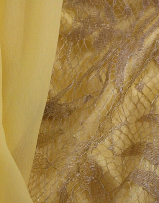 Gelbes Spitzenkleid aus Kristall