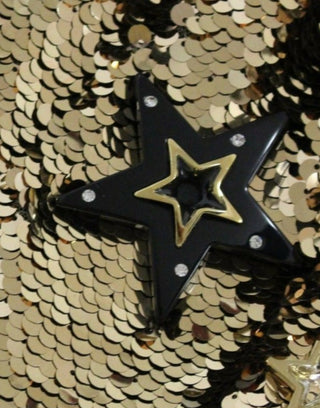 Meisterwerk gold-paillettenbesetztes Swarovski-Kleid