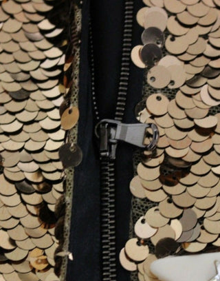 Meisterwerk gold-paillettenbesetztes Swarovski-Kleid