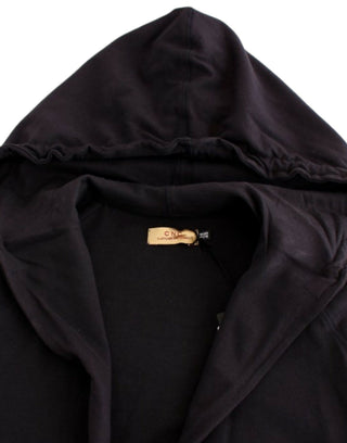 Blue hooded cotton sweater