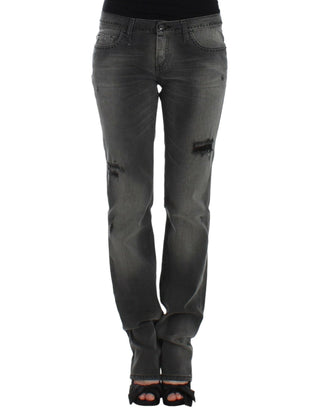 Jeans de pierna recta gris