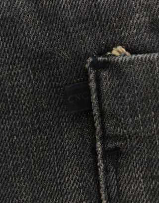 Graue Used-Jeans