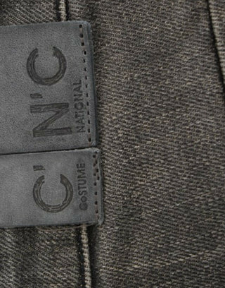 Graue Used-Jeans